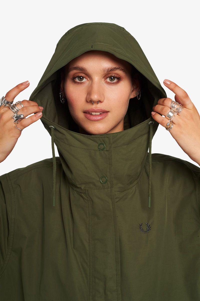 Green Fred Perry Shell Parka Women's Jackets | PH 1911PJJQ